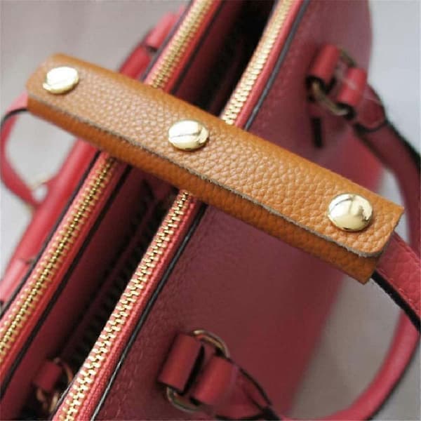 2 Pcs Bag Handle Covers Anti-strangle Hand Knobs Faux Leather Comfortable Feel Suitcase Handle Wrap Luggage Decor KAESI Beige