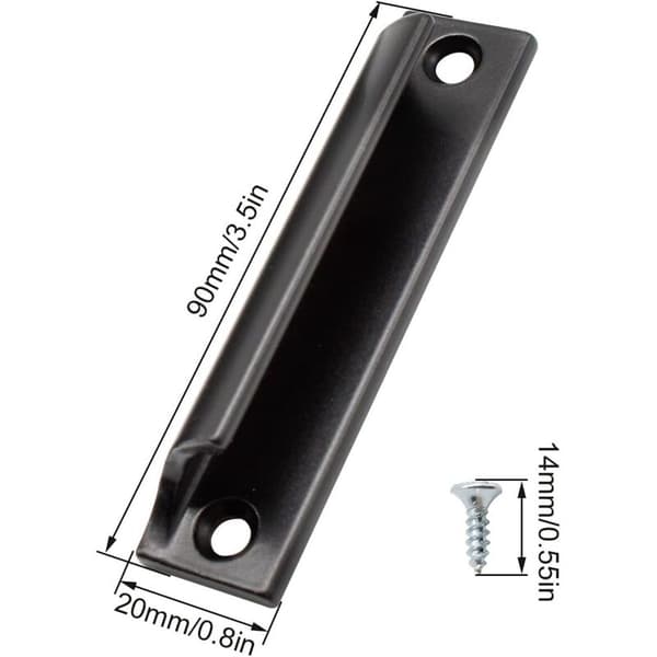 Aluminum Sliding Door Handle, Black Kitchen Cabinet Handle, Available for Balcony Doors, Sliding Doors, Drawers