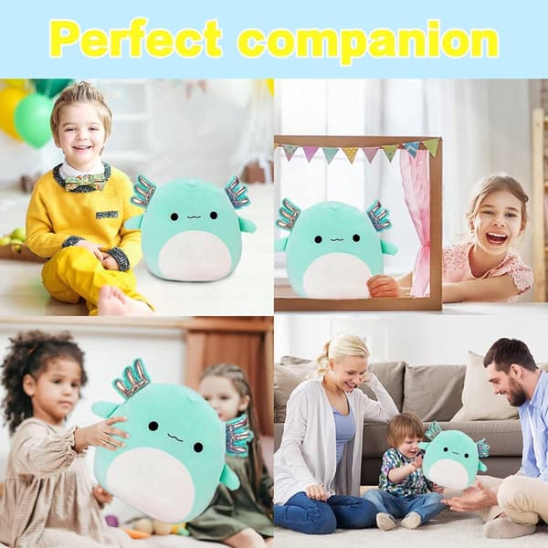 Soft Plush Axolotl Stuffed Animal 30 cm Blue