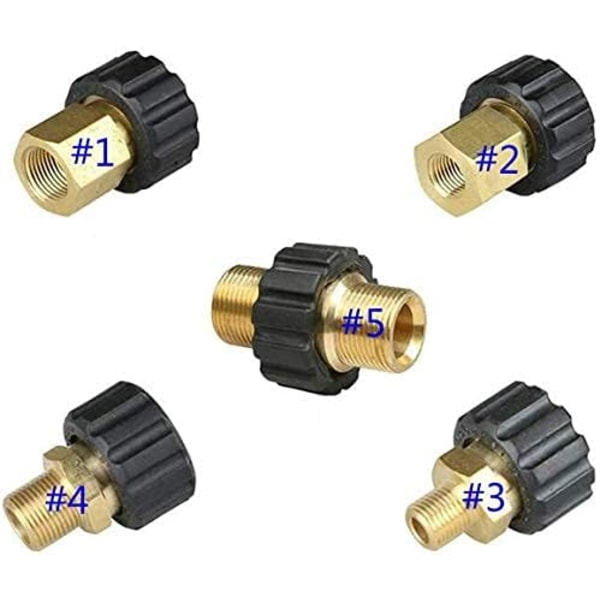Kopplingar för högtryckstvätt, snabbfästen för slangar, adaptrar, anslutningsdiameter 14 mm M22~Hon G3/8