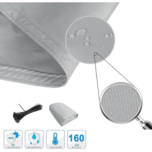 Balkongavskärmning Balkongskydd (pes) 0,9 X 3m UV-skydd Balkongavskärmning Vattentät Polyester För Balkong Trädgård Utomhusljus Gre