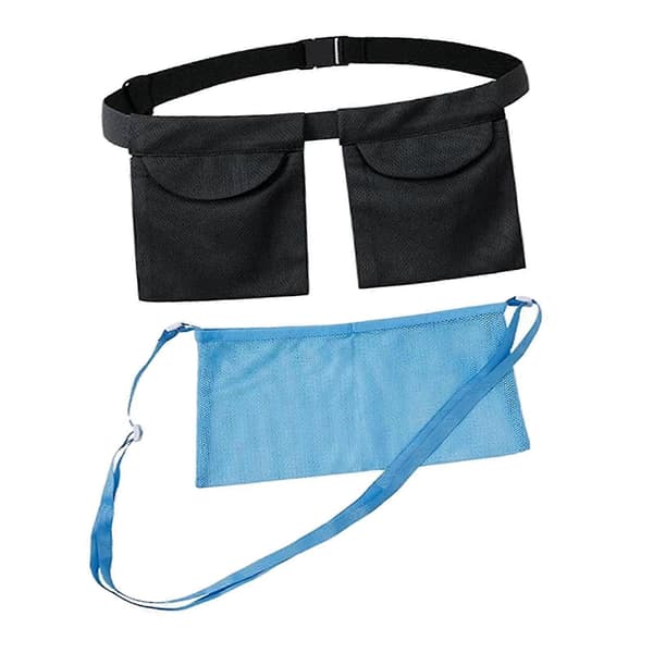 2x Mastectomy Drainage Holder Bag 2 Pockets Quick Dry Shower Bag Practical Black Small Blue Large-Yvan