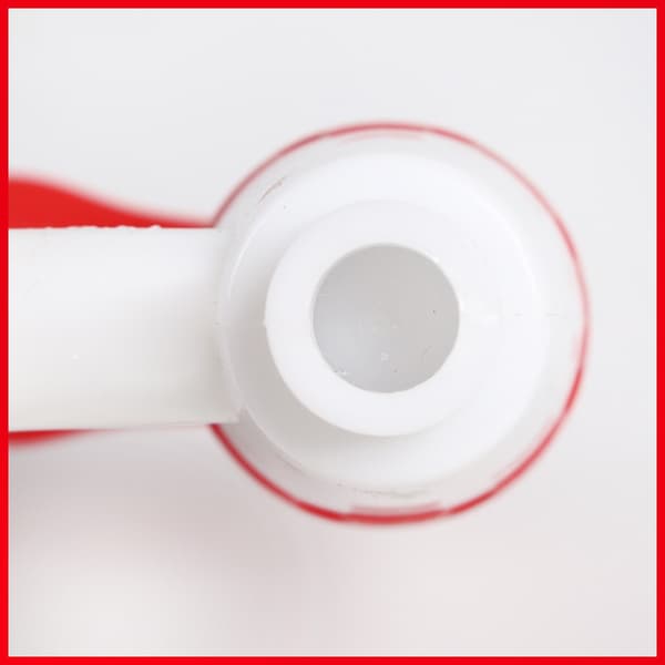 3-pack plast kranar med 12 mm gänga, plast, röd, vit