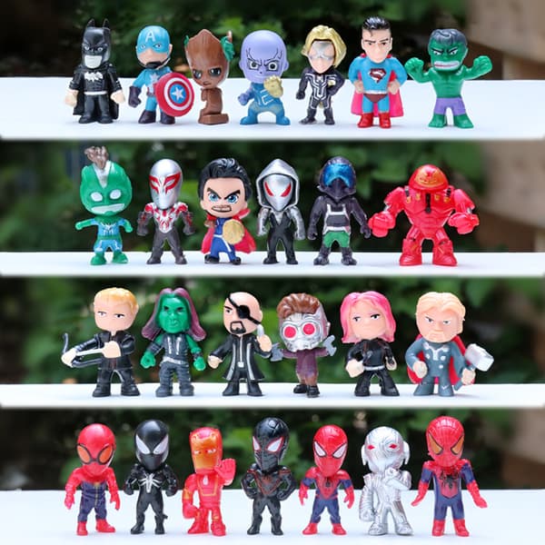 Marvel Spider-Man og venner dukkelegetøjssæt - 26 dele til børn 3 år og ældre