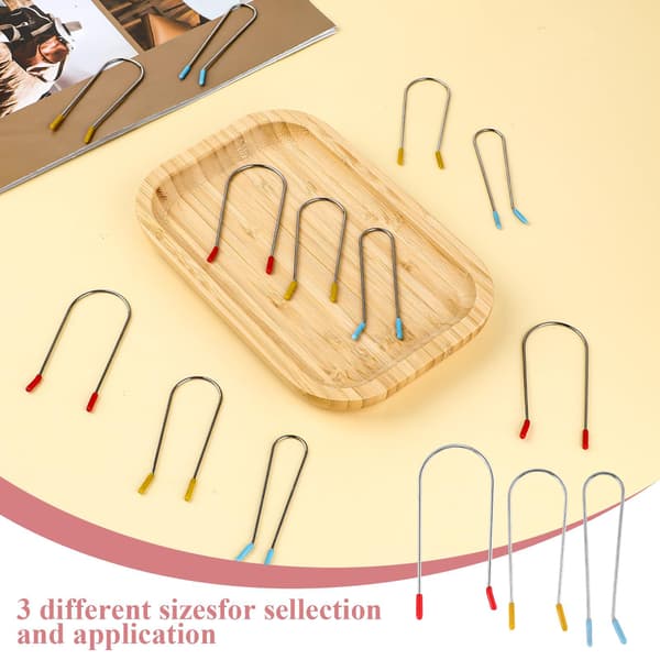24 Pcs Hot Curler Clips Replacement Hot Roller Clips Rollers Fastening Pins Compatible with Home Salon Random Color