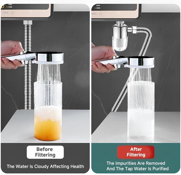 Washing Machine Water Filter, Spin-Down Sediment Filter, Reusable Stainless Steel Sink Water Filter to Prevent Impurities