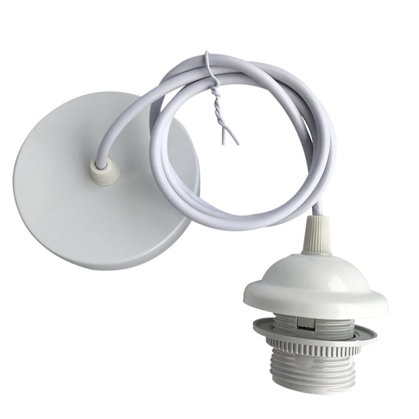 E27-pendellamphållare, E27-pendellamptillbehör, E27-hänglamptillbehör med 1 m kabel,
