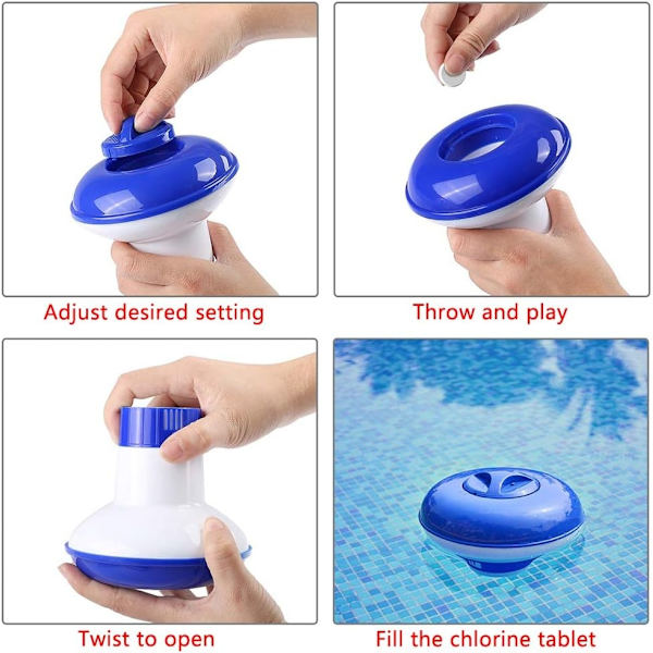 2-pack flytande bromdispenser för pool och spa, för inomhus- och utomhuspooler