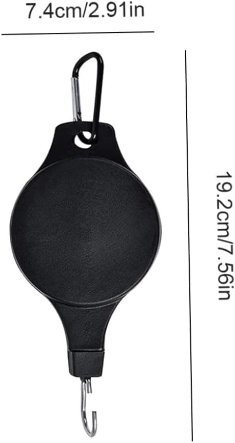 2PCS Plant Pulley Hanger,Plant Hook Pulley,Adjustable Hanging Basket Hook Retractable Ceiling Hooks