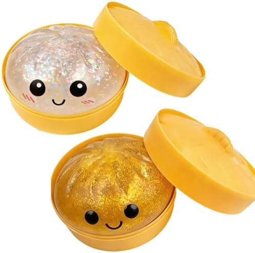 Glitter Dumpling, Glitter Dumpling Squishy Box, Dumpling Squishy, Anxiety Relief Fidget, Soft Squeezable Decompression Dough