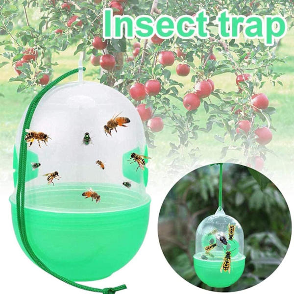 Bi-fälla Plast Insektsfällor Utomhus Getingsfälla Återanvändbar Hängande Bifälla Drosophila Insektsfälla (3P