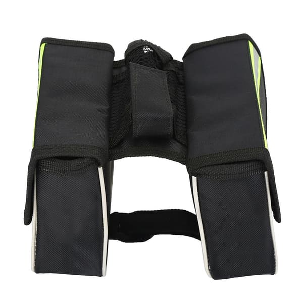 Front Frame Saddle Top Tube Bike Bag, Waterproof Bicycle Bag with Double Pockets