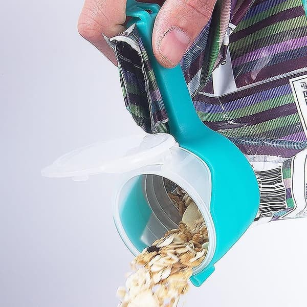 4 st Plastpåseförslutare Försegla Häll Matförvaringspåseklämma Med Lock