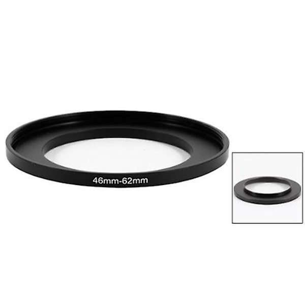 Kameradelar 46mm-62mm Objektivfilter Step Up Ring Adapter Svart
