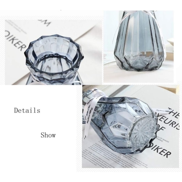 2025 Ny Glasvas Vas Enfärgad Klar Stil Rosa Glas Vattenflaska Kann 14,5cm Hög Dekorativ Hem Bröllop