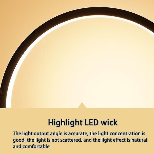 Lampor Sovrum Cirkulär Akryl Skrivbordslampa Svart