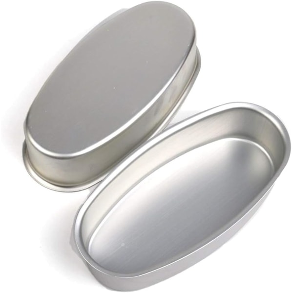 2-pack bakformar, professionell brödform med non-stick-beläggning, oval kakform i aluminium med non-stick-beläggning för cheesecake