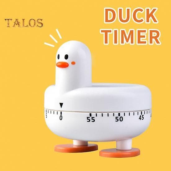 Cooking Timer Accurate Timing Long Lasting Portable Fantastic Lovely Duck Mechanical Study Timer for Office yellow