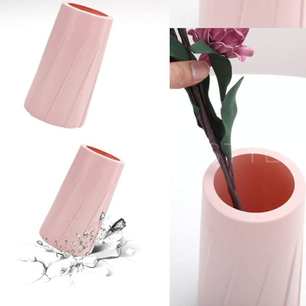 Plastvaser för blommor - Hållbara - Moderna dekorativa vaser för vardagsrum, kontor, bröllop