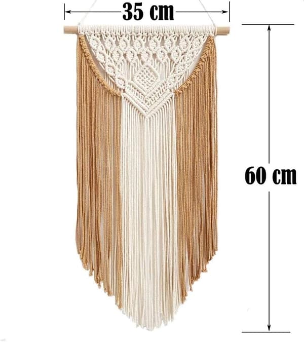 Macrame väggbonad gobeläng bohemisk heminredning handvävda bomullsrepsgobelänger