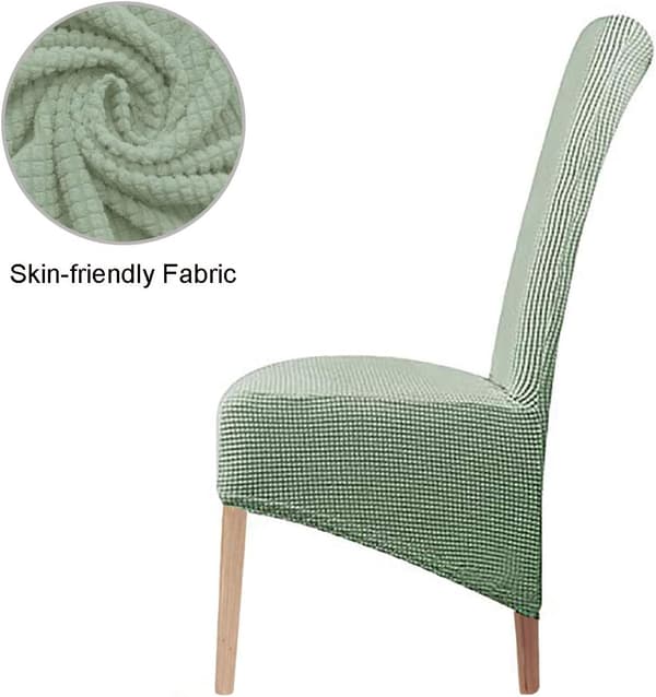 Stor stretch Jacquard matstolsskydd (Jade, 2 stycken)