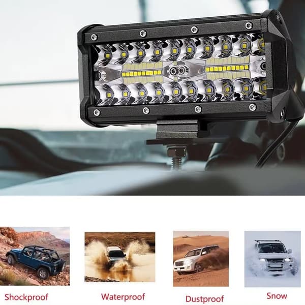 WANYI LED-arbejdslys til køretøjer, 120W forlygte, 12V/24V, 1 stk.
