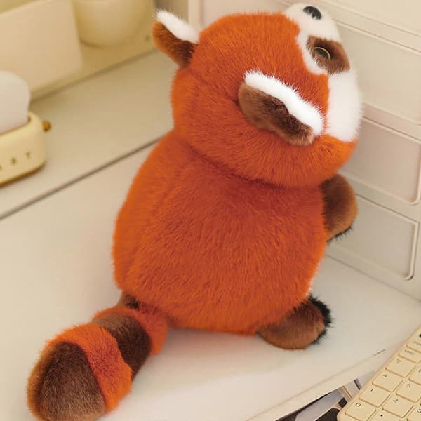 Giant Panda and Transforms into a Brown Red Panda. Red Panda Doll Plush Toy Transforms into a Giant Fox Doll, 100% New
