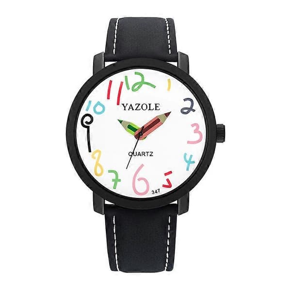 YAZOLE Personalized Arabic Numeral Dial Student Quartz Children's Watch