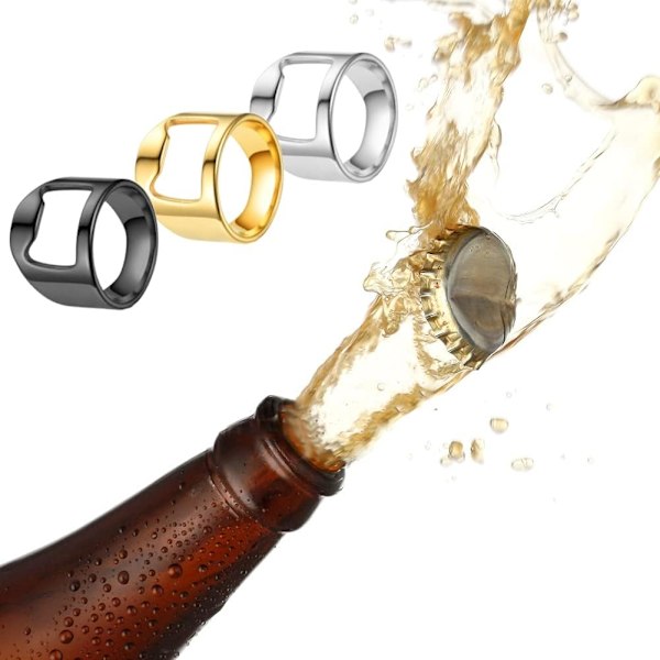 Metallkorköppnare Ring Flasköppnare Ölringsflasköppnare Retro Cola Ölkorkskruv Ring för Vila
