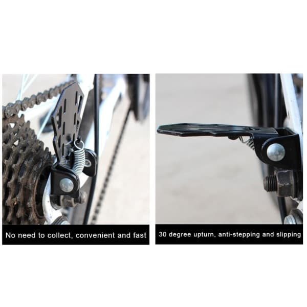 2pcs Universal Steel Bicycle Foot Pegs Foldable Pedals