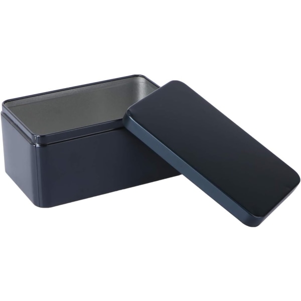 Rektangulär förvaringslåda i metall - Låda för te, kryddor - Plåt - 13 X 8 X 6 Cm - För sötsaker