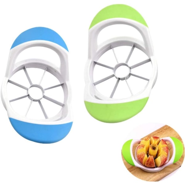 2 st Apple Slicer - Professionell äppelslicer - Rostfritt stål äppelurtagare - 8 skarpa blad