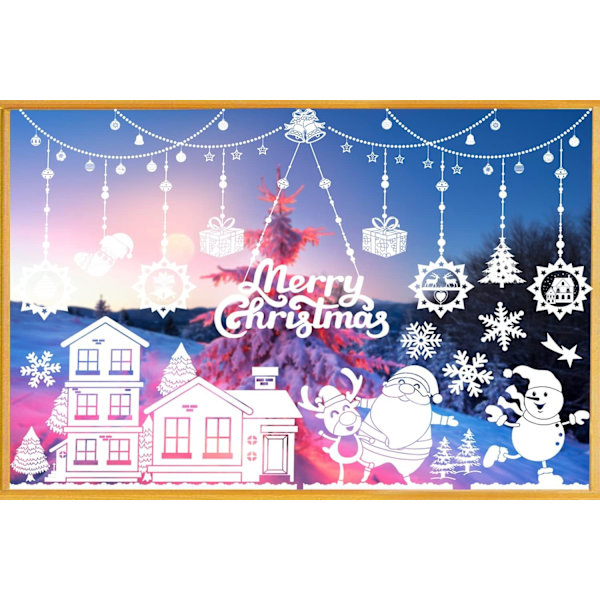 Jul fönsterdekaler, jul fönsterdekaler, juldekoration dekaler, pvc juldekor