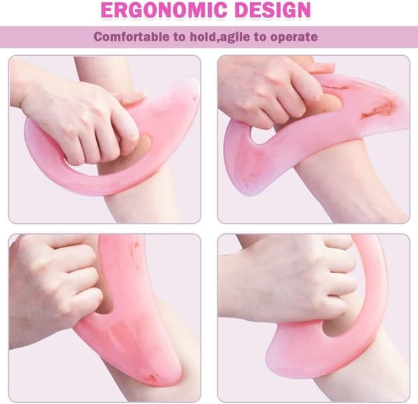Gua Sha massage tool with handle, large resin lymphatic drainage massager - Perfet