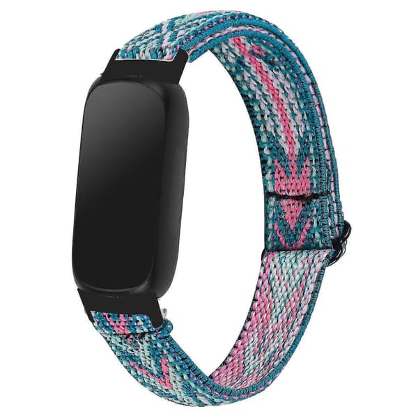 DB Armband för Fitbit Inspire 3 Nylon Elastisk Flätad Solo Loop Sportklockarmband med Svart Kontakt - 4# 37