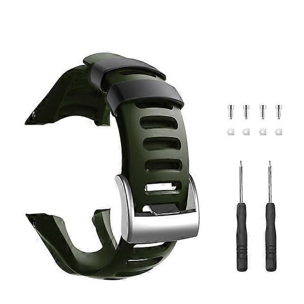 for Suunto AMBIT 3 Watch Strap AMBIT 1 2 2s Smart Watch Strap AMBIT3Pea 3Sport 3Run Replacement Strap sew Army green