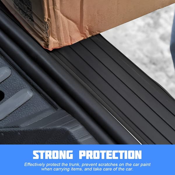 Rear Bumper Protector, 104 cm x 9 cm Rubber Trunk Protector, Fits Most Car Exterior Accessories (Black)