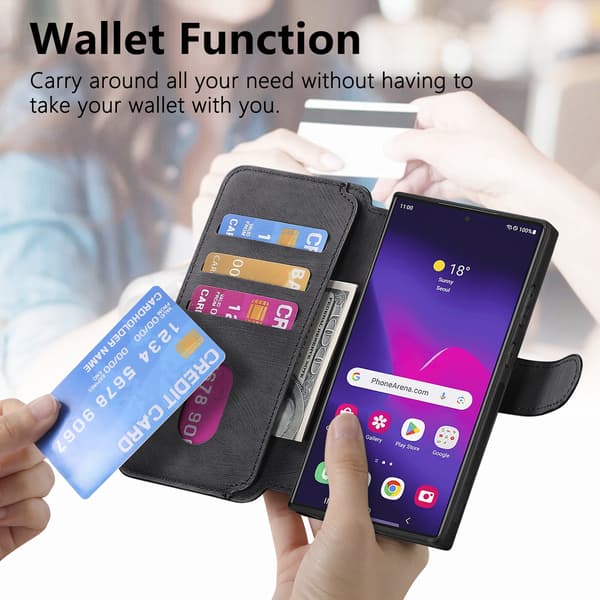 RFID-blocking case - an innovative magnetic Magsafe case with two-piece separable structure, compatible with Samsung Galaxy series (black) Samsung A04 E