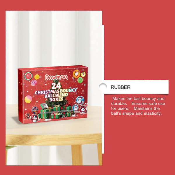 DOWMOO 24 STK Jule Blind Box Sprettballer Julemoro Leketøysgave for Voksne Barn