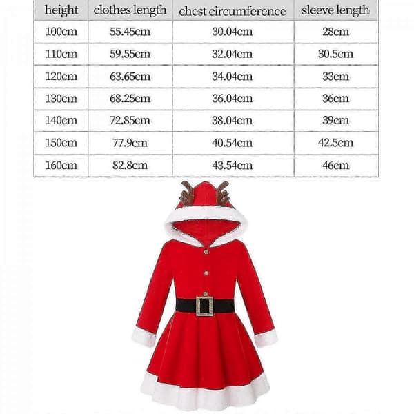 Julekostumer til børn, julekjoler, rensdyrhættetrøjer, julesæt med bælter, vintertøj til kvinder, Halloween, jul 150cm