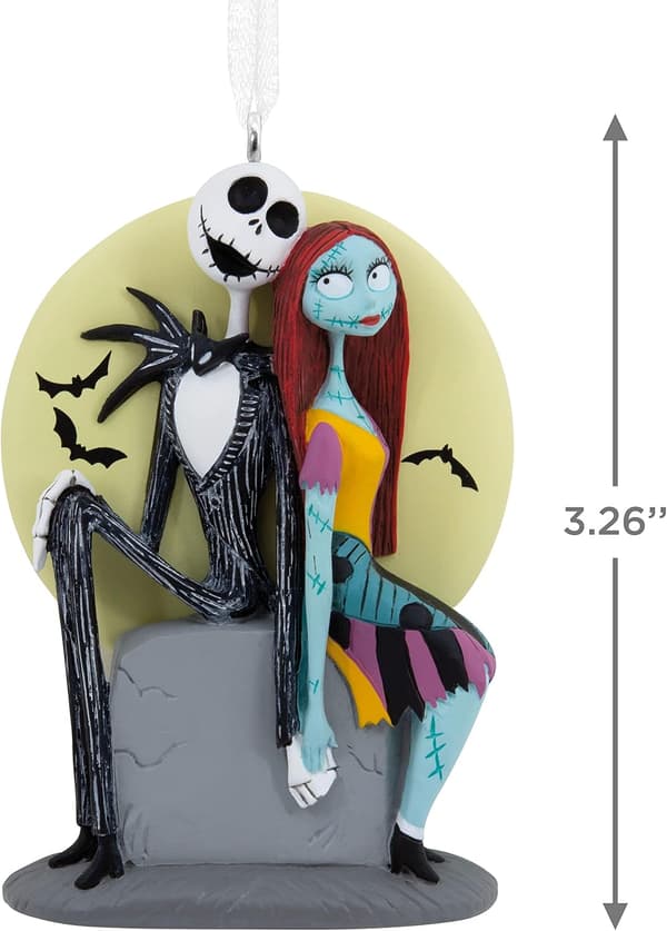Tim Burtons The Nightmare Before Christmas Jack og Sally på Gravstein Juletrepynt