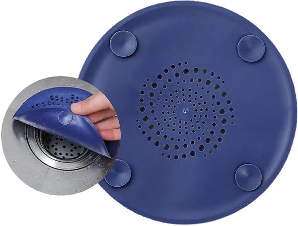 Runt avloppsskydd för dusch silikonstrån med sugkoppar E...
