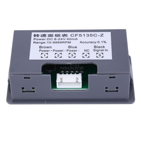 4-digit Green LED Tachometer RPM Speed Meter with NPN Hall Proximity Sensor