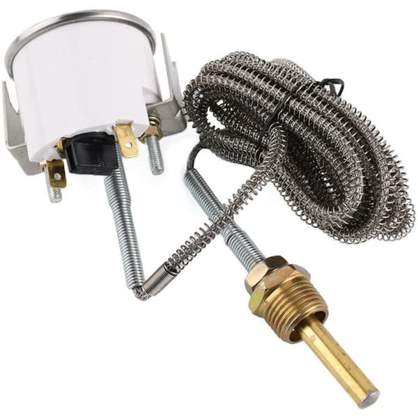 Vanntemperaturindikator, 12V, mekanisk, med sensor for bilinstrumentpanel, 2 tommer/52mm/40-120℃/100-250℉ (1.8M)
