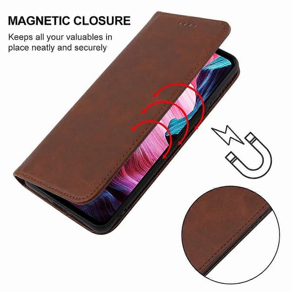Magnetisk læderetui til OUKITEL WP23 / WP23 Pro Brown