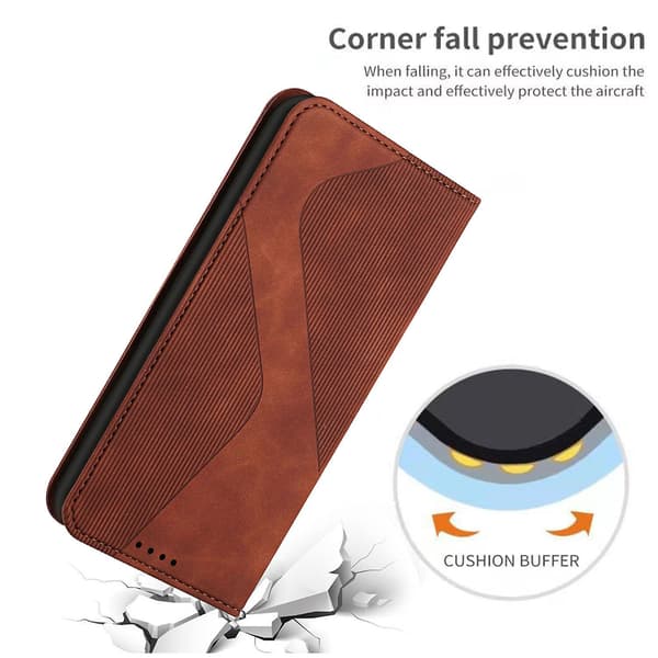 Samsung Galaxy A25 Case, PU Leather Flip Case Magnetic Closure Wallet Card Slots Stand Br
