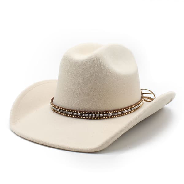 Western cowboyhatt, presenthatt, punkridhatt - beige 56-58