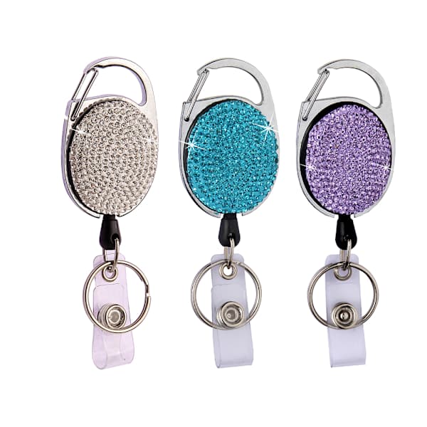 Infällbart nyckelband 3 st JoJo ID-kortshållare Infällbart nyckel Jojo Glitter Infällbart nyckelband ID-kortshållare Infällbar Yo-Yo