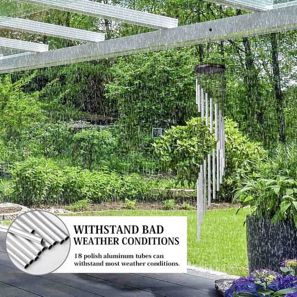 Utomhus vindklocka, 36 \"vindklocka med 18 aluminiumlegering rör, utomhus vindklocka