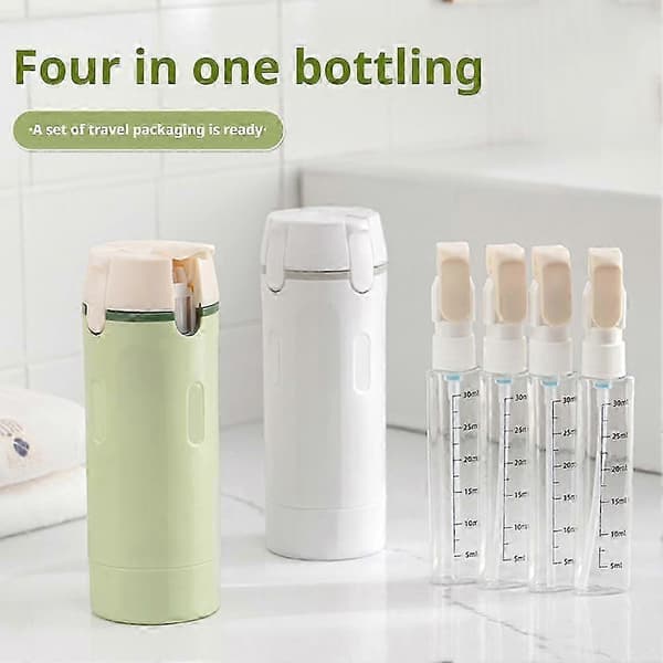 4-in-1 Refillable Travel Liquid Dispenser Empty Bottle Portable Leak-Proof Travel Bottle